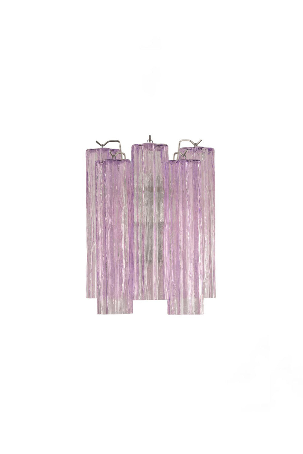 Handcrafted Murano Violet Glass Wall Lamp