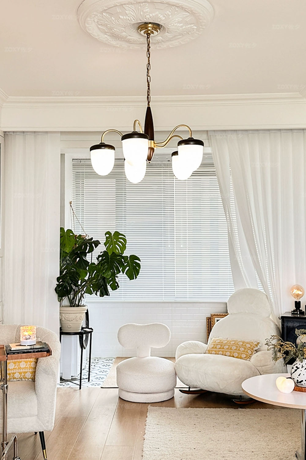 Hazelnut Branch Chandelier
