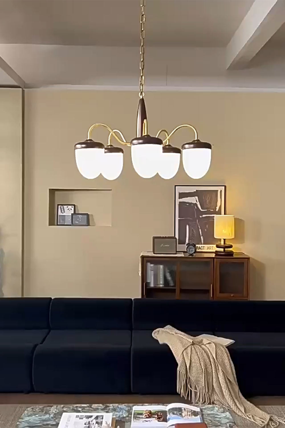 Hazelnut Branch Chandelier