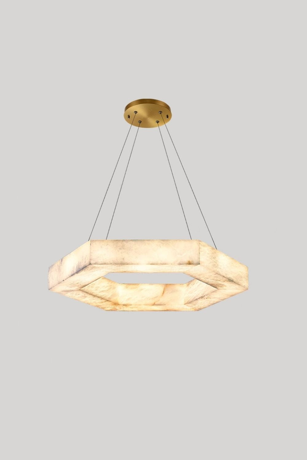 Hexagonal Alabaster Chandelier