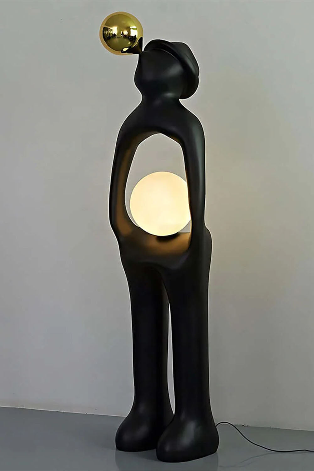 Hollow Human Sculpture Floor Lamp