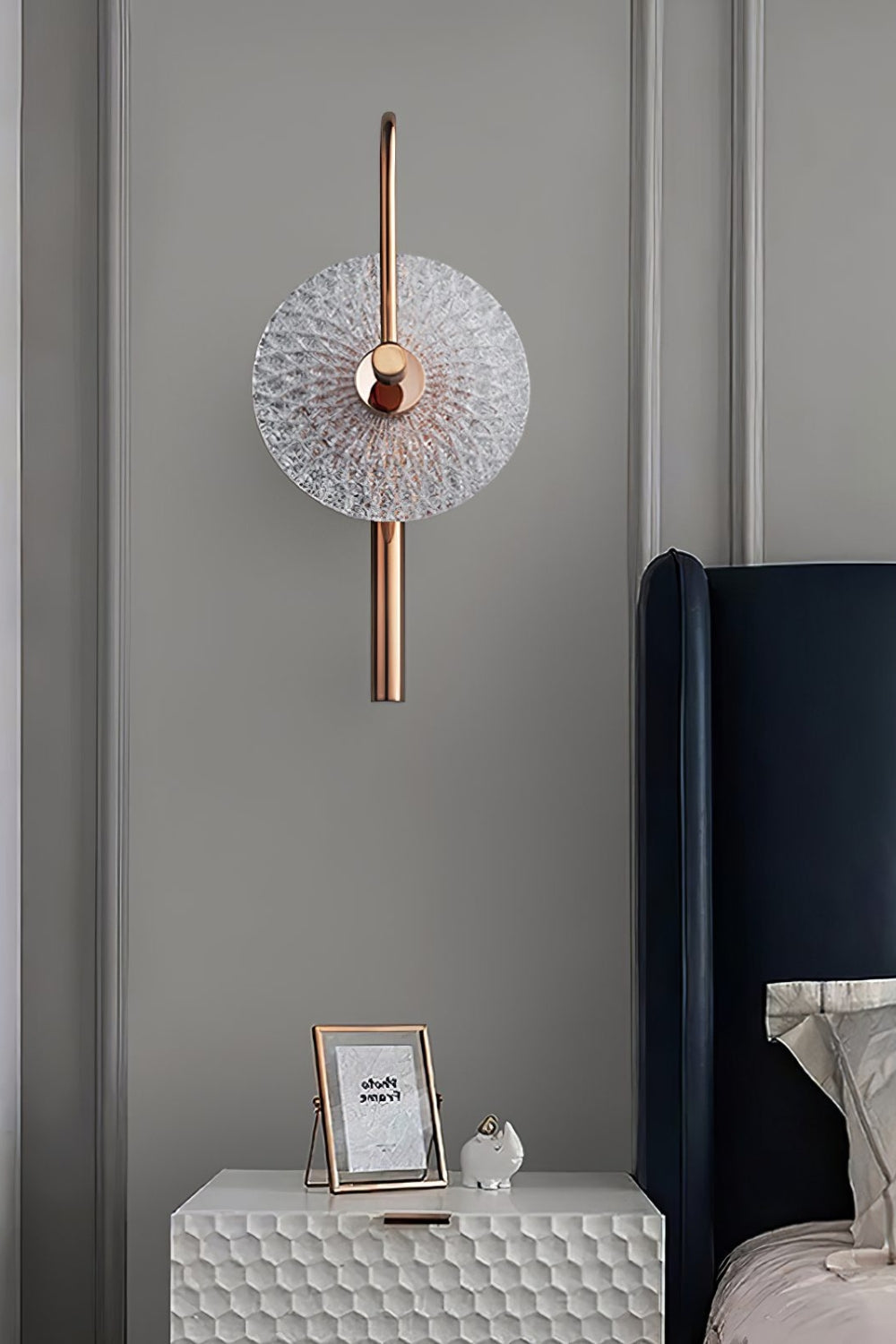 Rose Gold Ice Crystal Pattern Wall Lamp