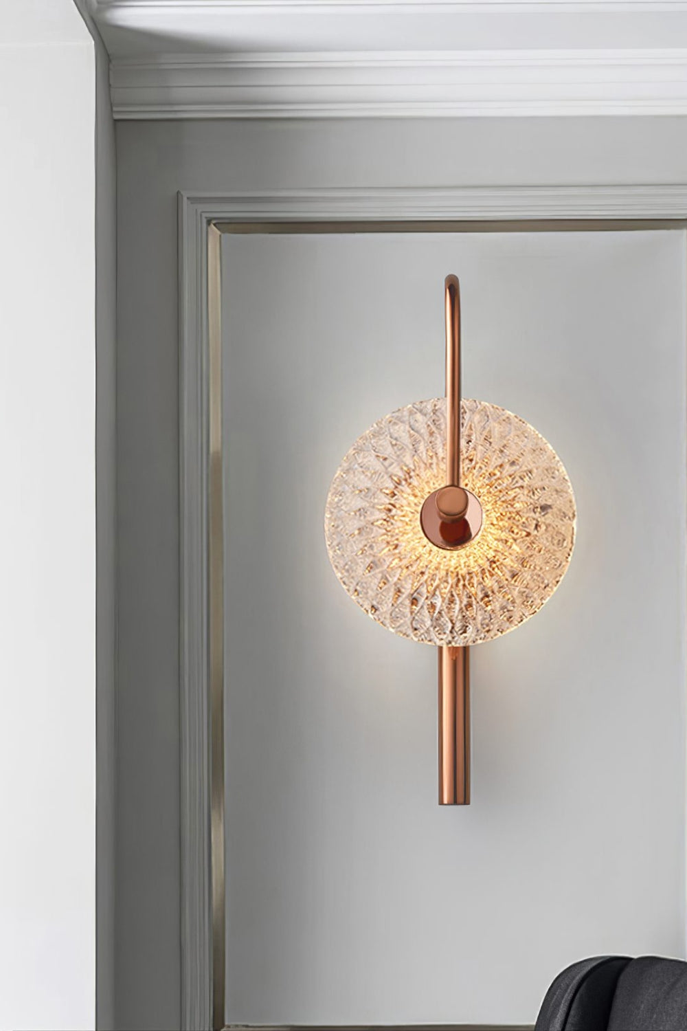 Rose Gold Ice Crystal Pattern Wall Lamp