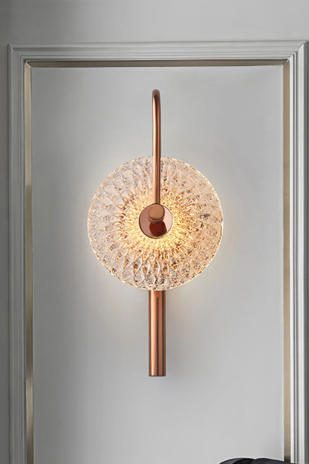 Rose Gold Ice Crystal Pattern Wall Lamp