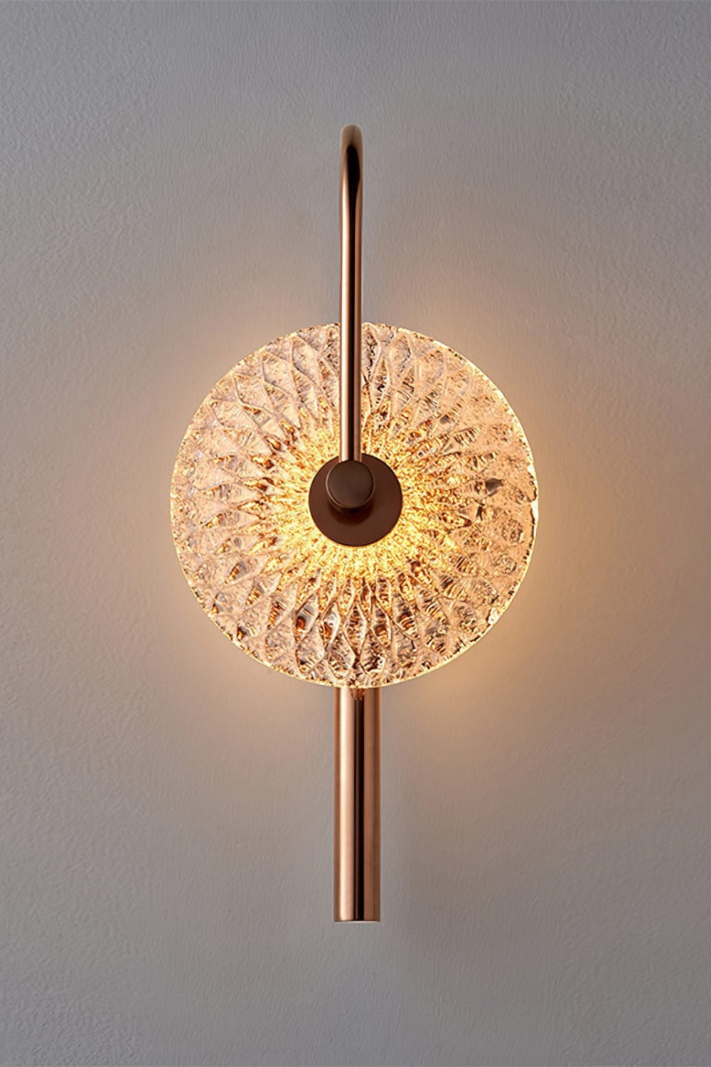 Rose Gold Ice Crystal Pattern Wall Lamp