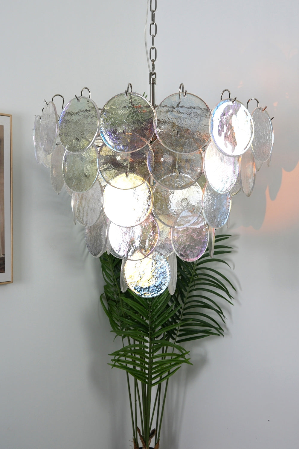 Iridescent Glass High Quality Murano Chandelier