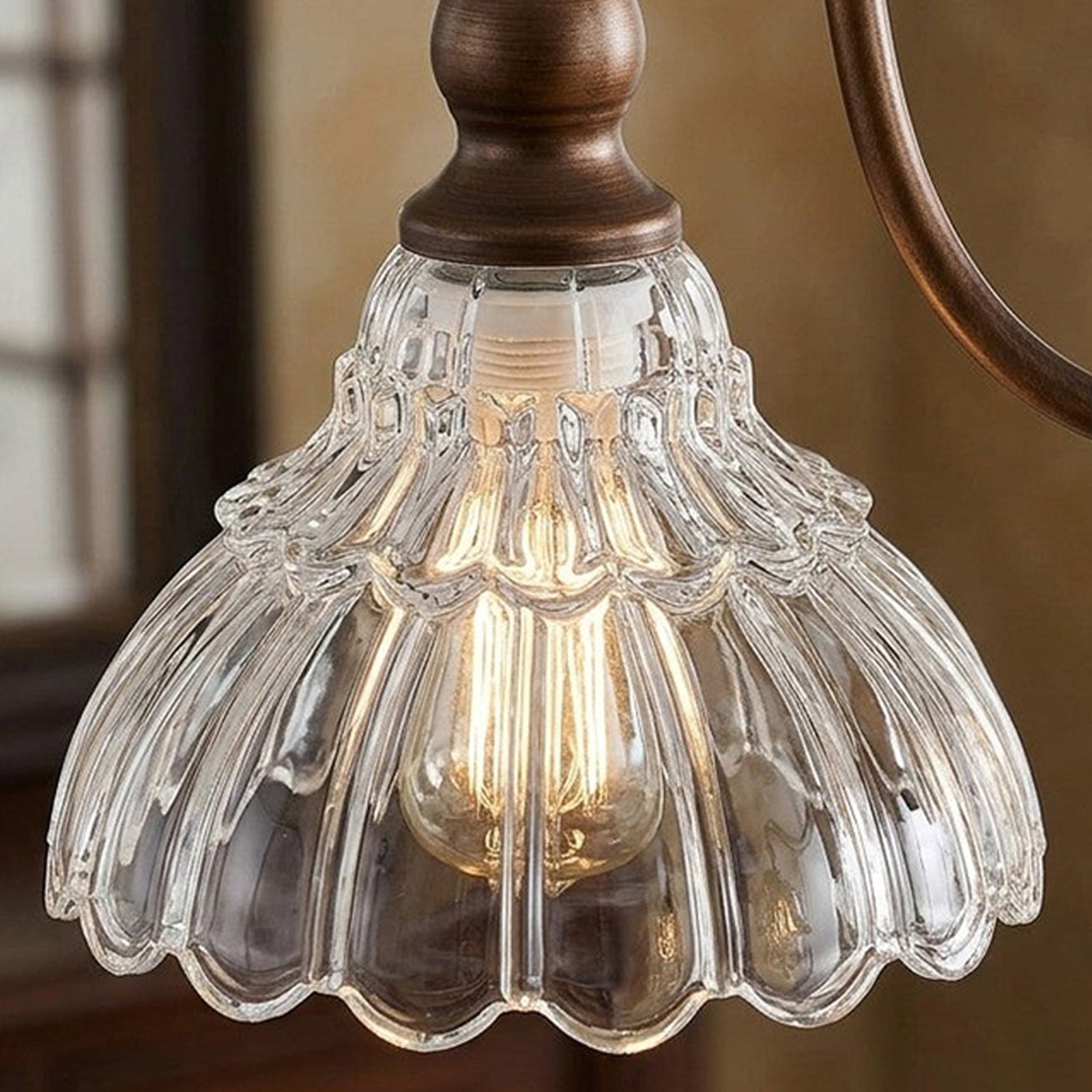 Scalloped Floral Glass Shades 