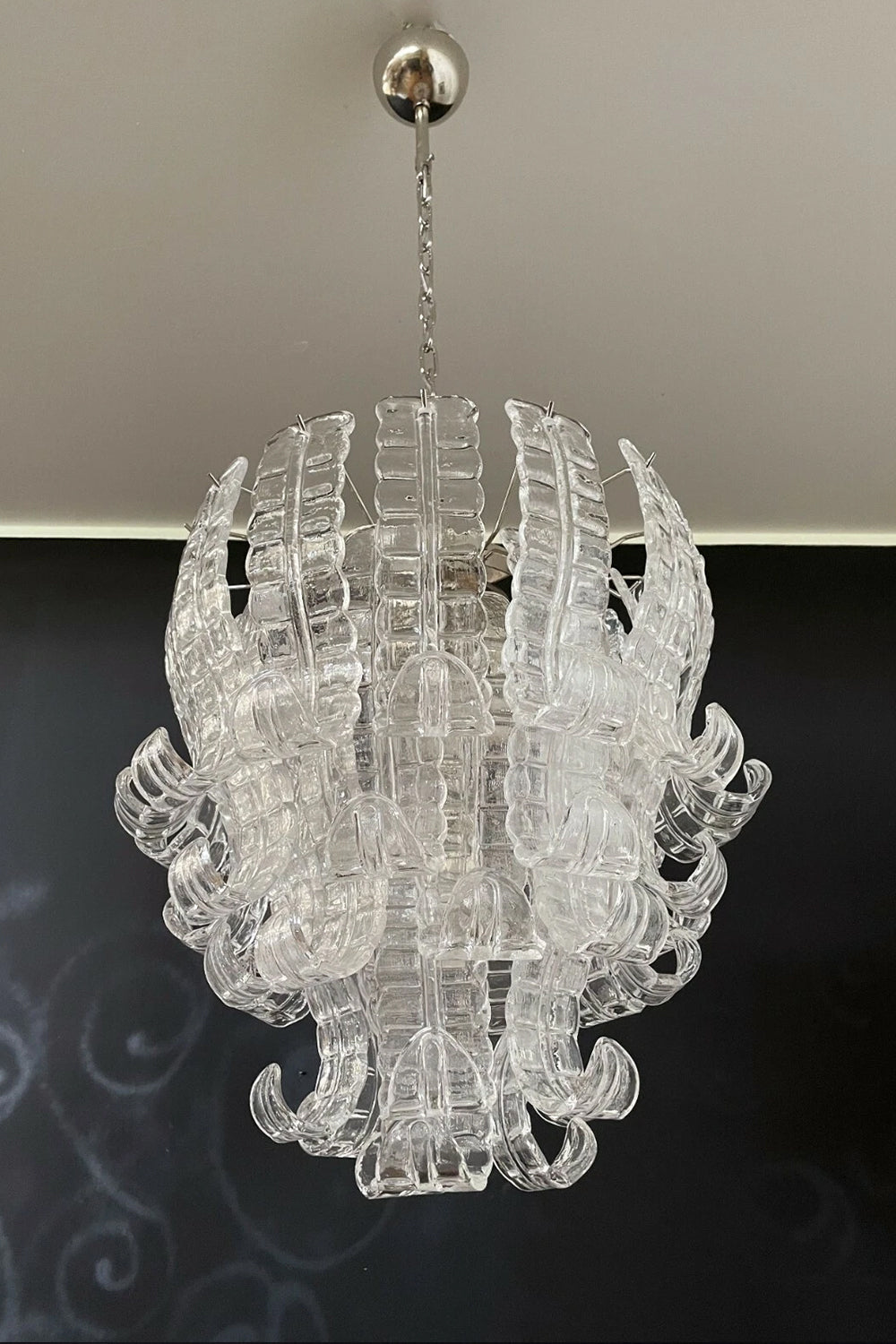 Italian Murano Glass Felci Chandelier