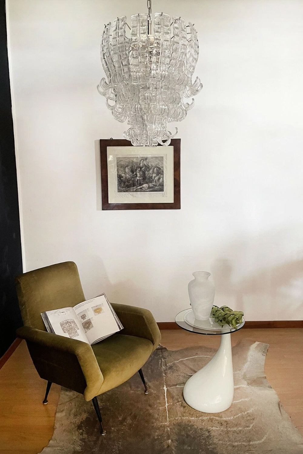 Italian Murano Glass Felci Chandelier