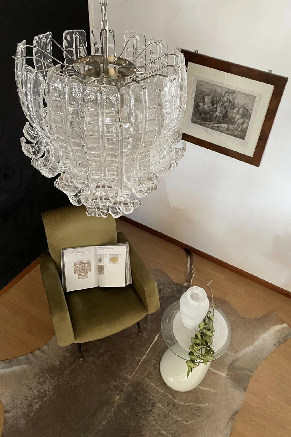 Italian Murano Glass Felci Chandelier