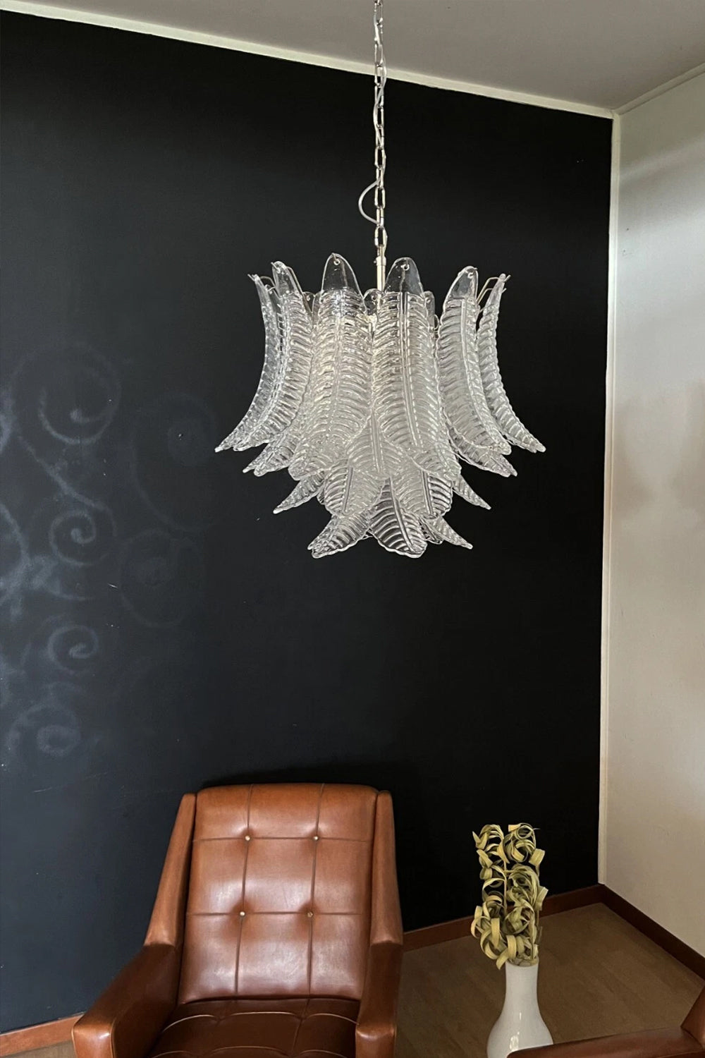 Italian Murano Leaf Chandelier