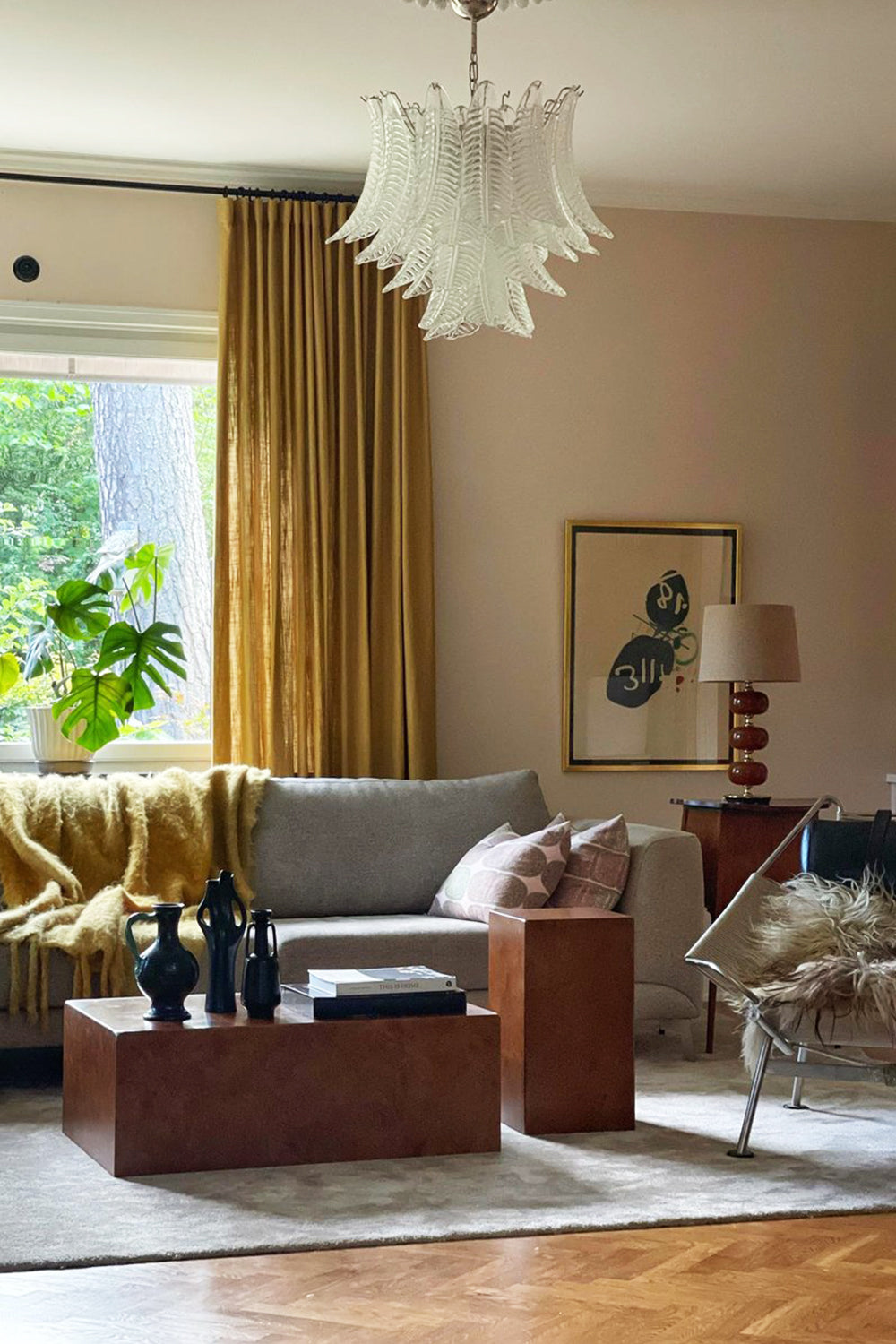 Italian Murano Leaf Chandelier