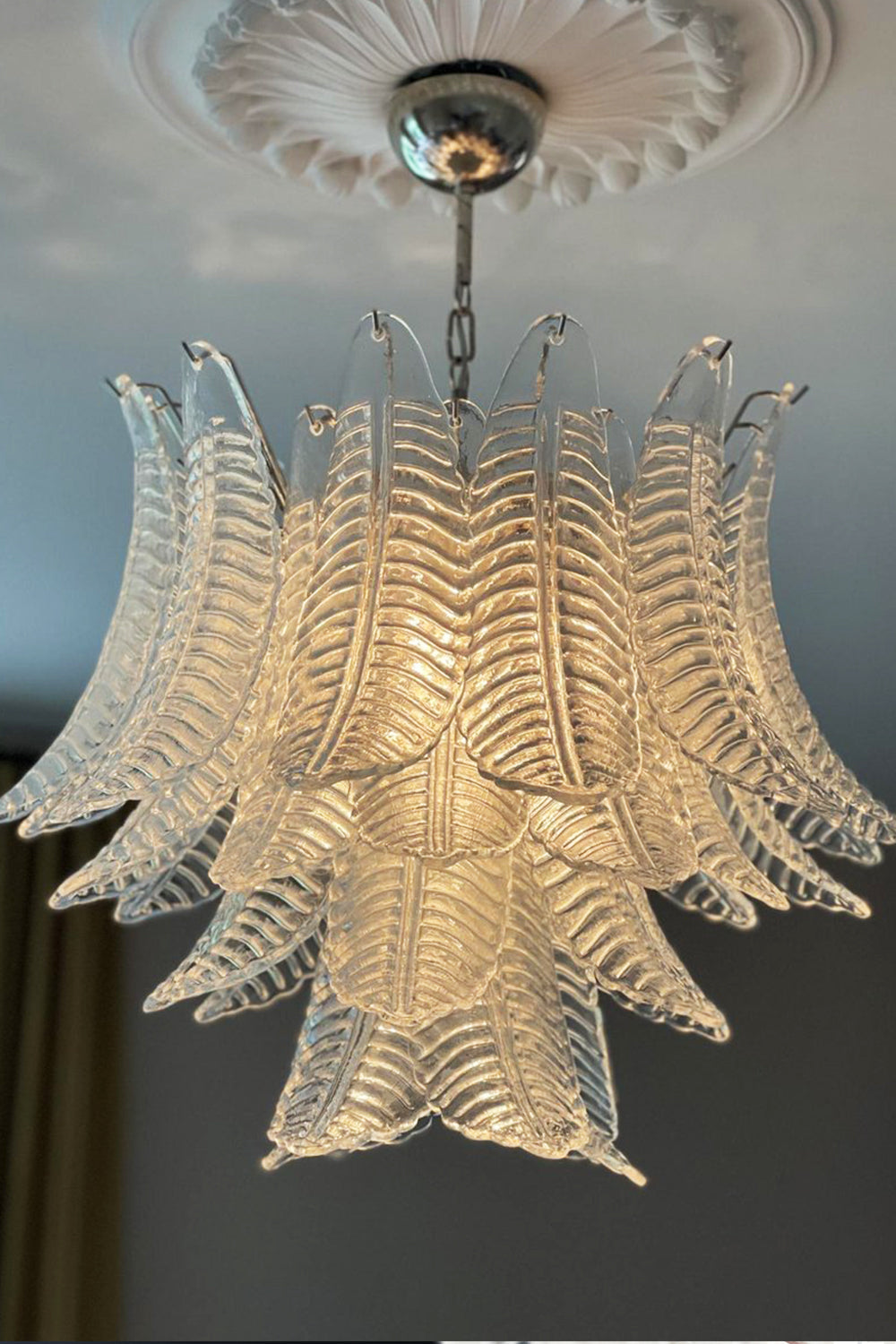 Italian Murano Leaf Chandelier