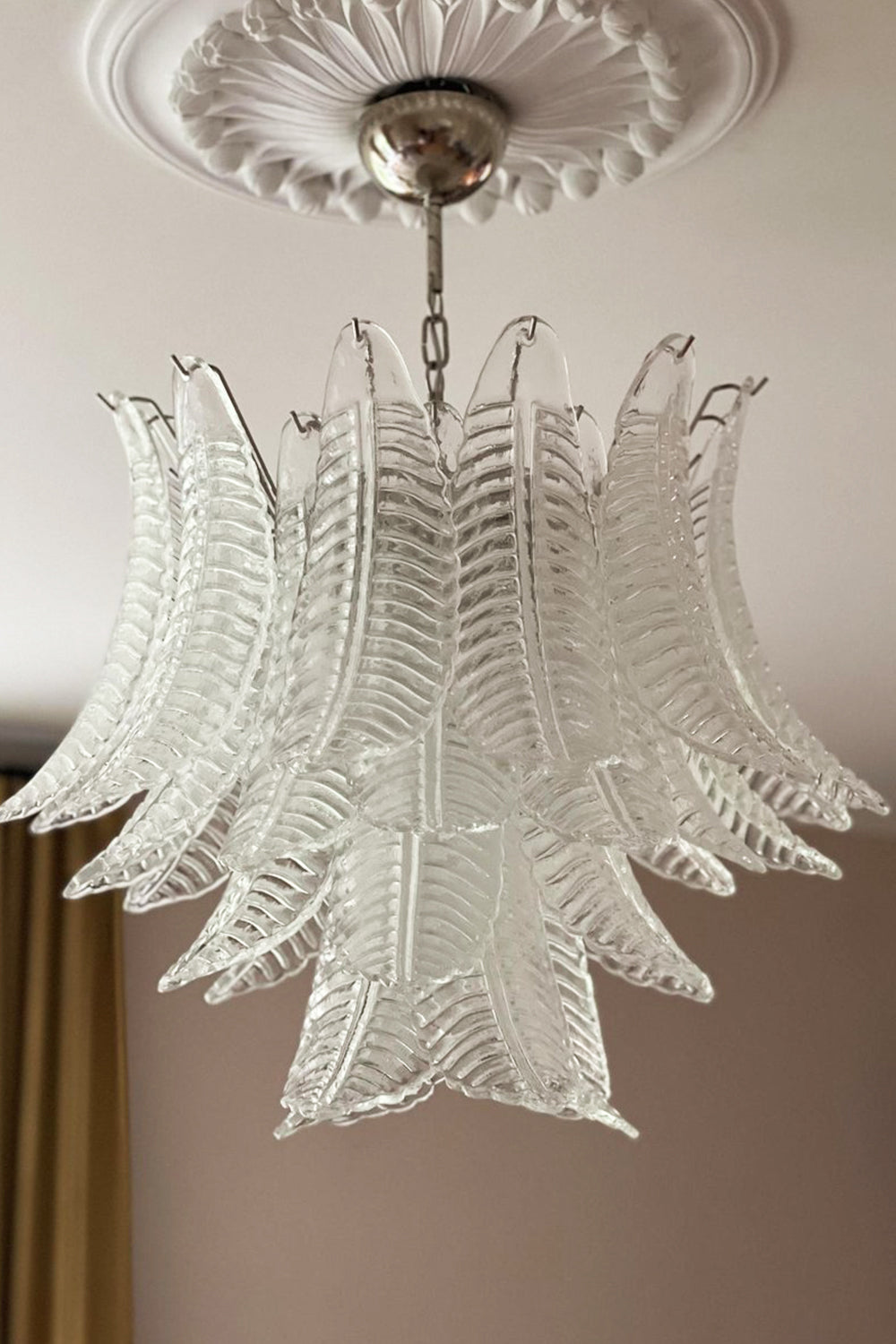 Italian Murano Leaf Chandelier