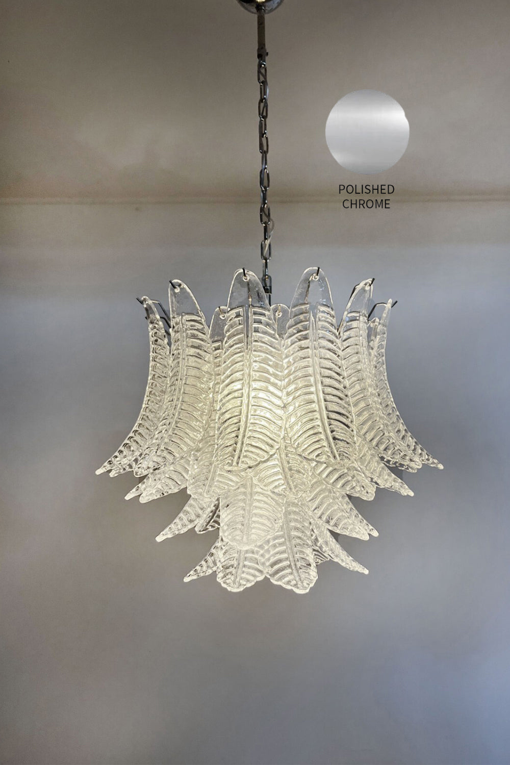 Italian Murano Leaf Chandelier