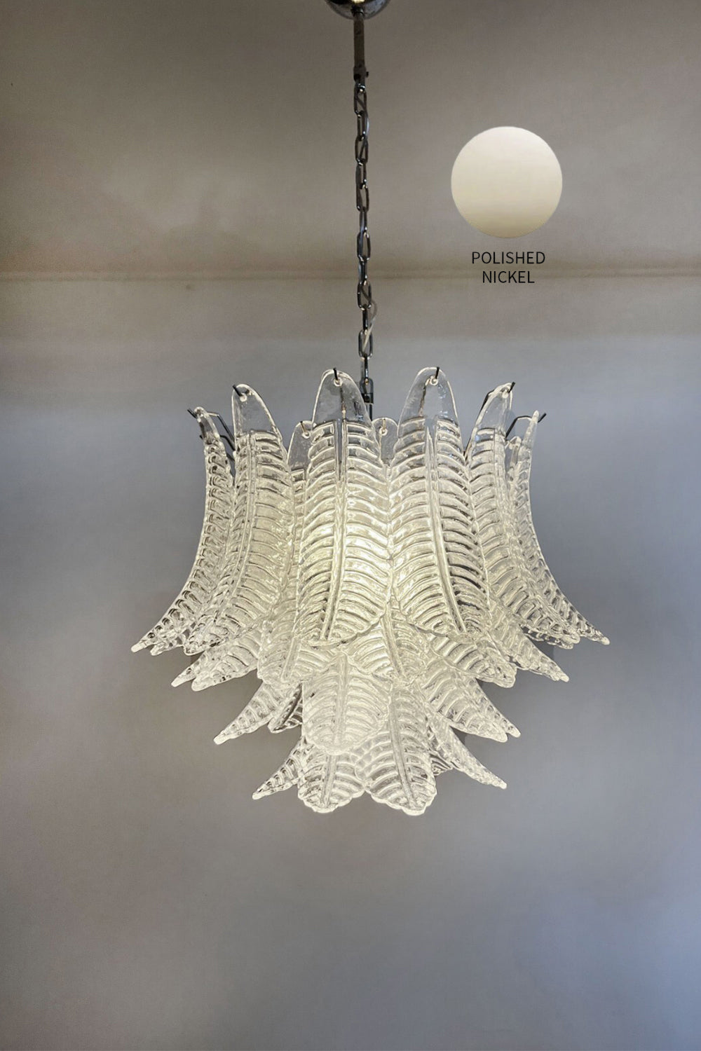 Italian Murano Leaf Chandelier