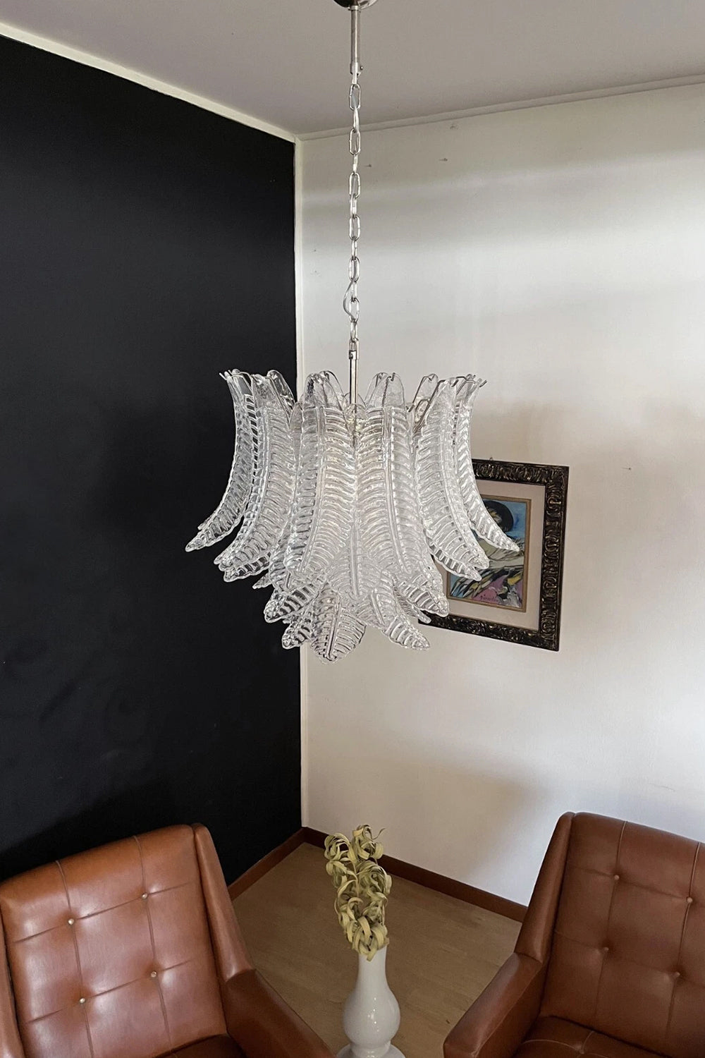 Italian Murano Leaf Chandelier
