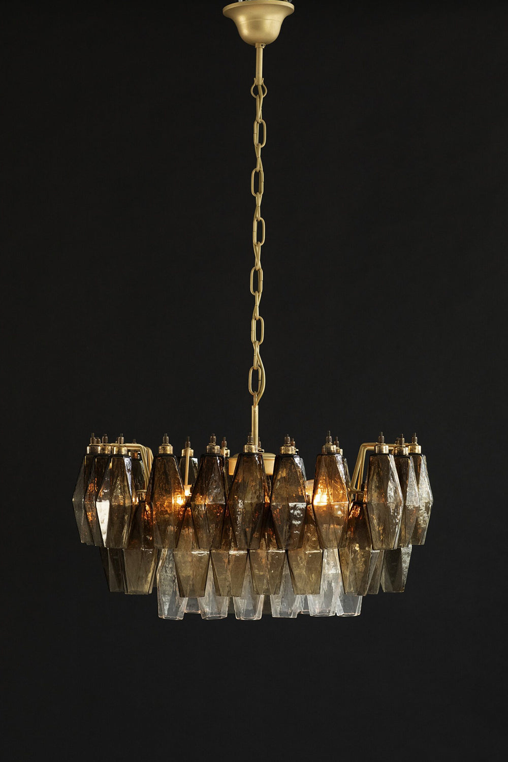 Italian Murano Poliedri Glass Chandelier