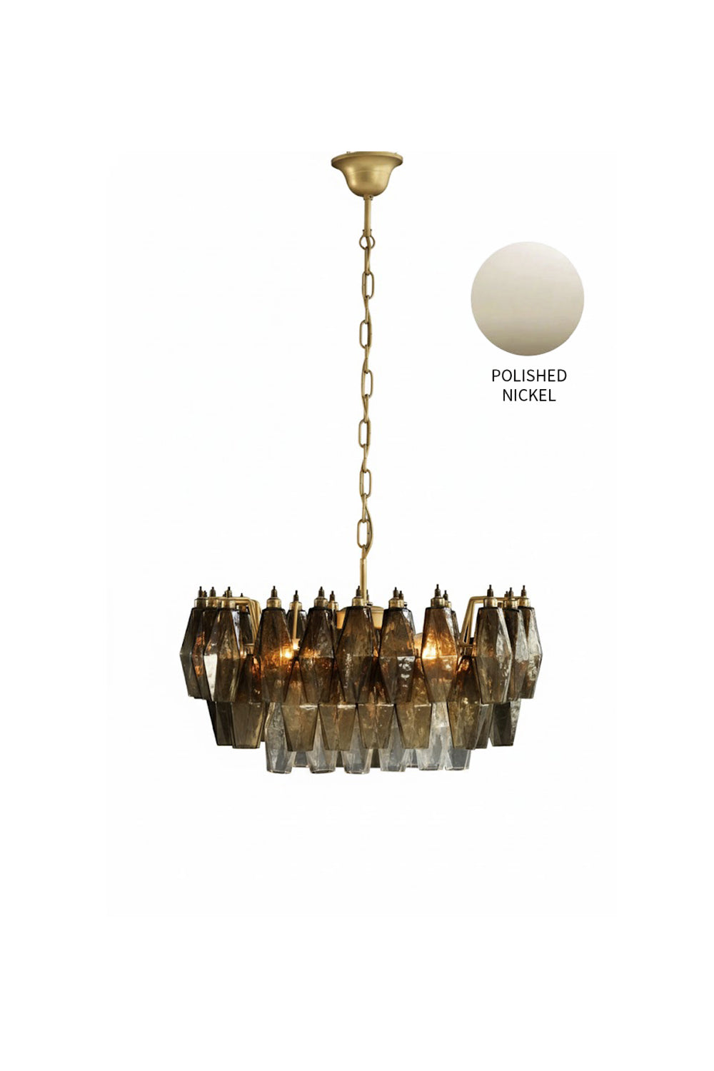 Italian Murano Poliedri Glass Chandelier