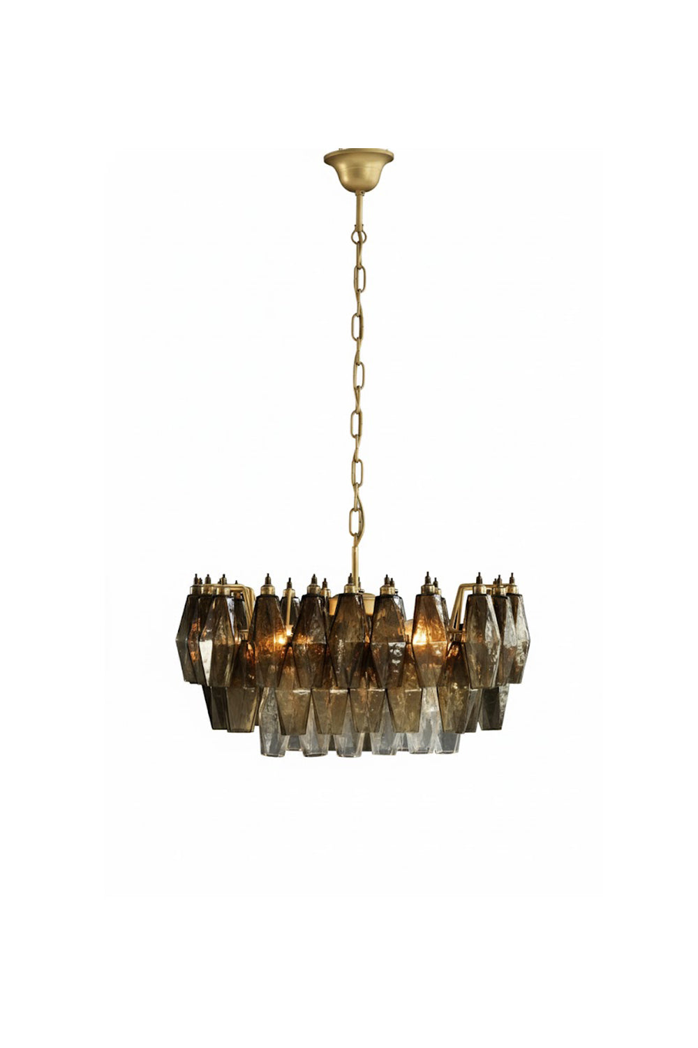 Italian Murano Poliedri Glass Chandelier