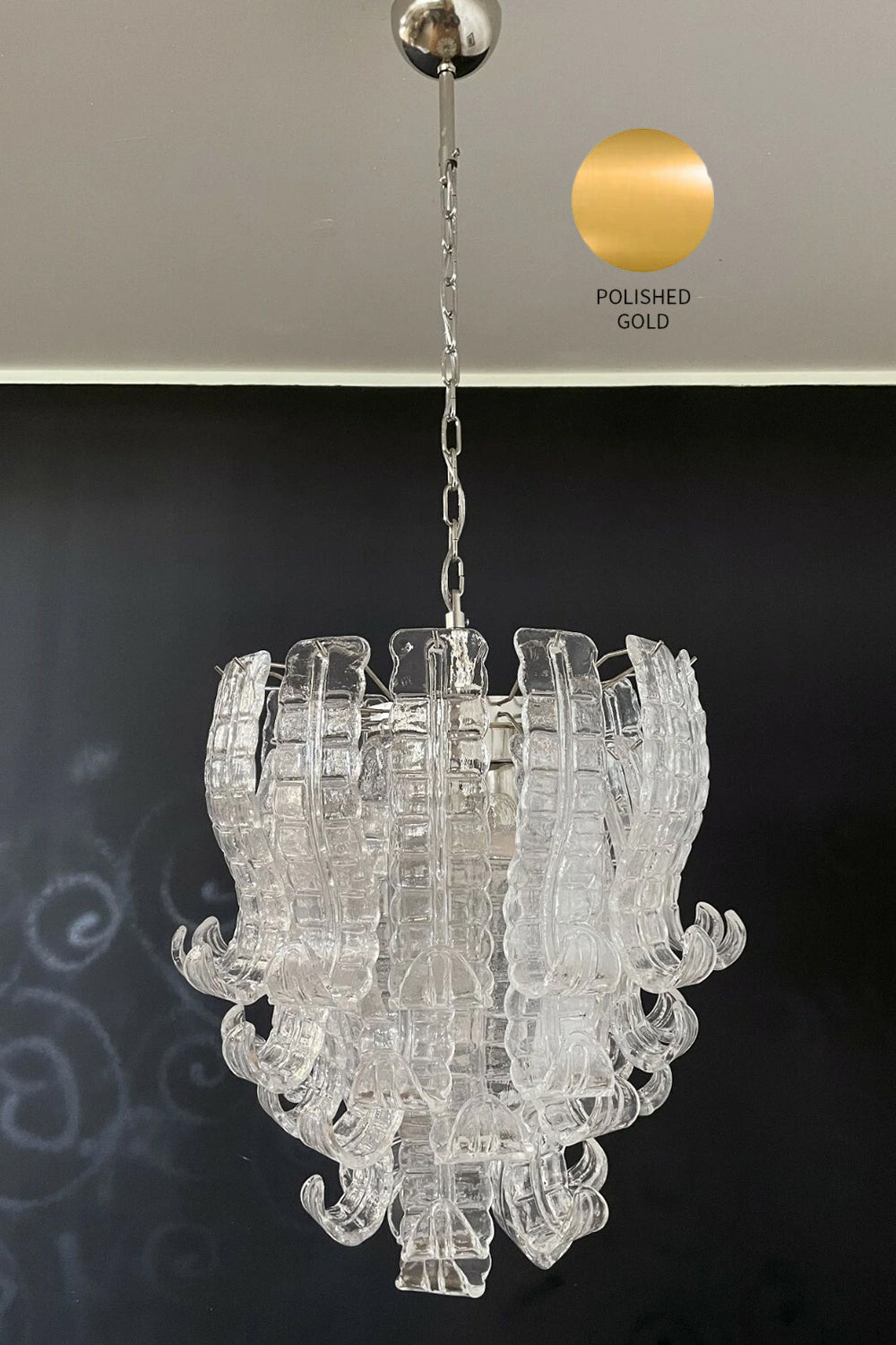 Italian Murano Glass Felci Chandelier