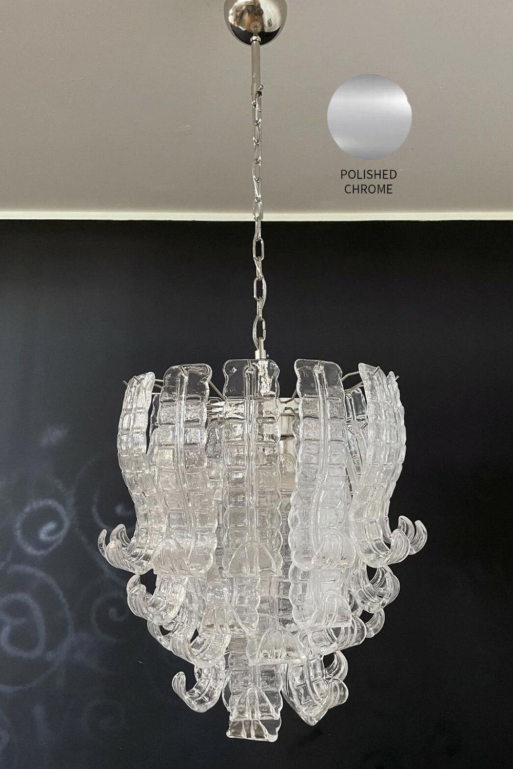 Italian Murano Glass Felci Chandelier