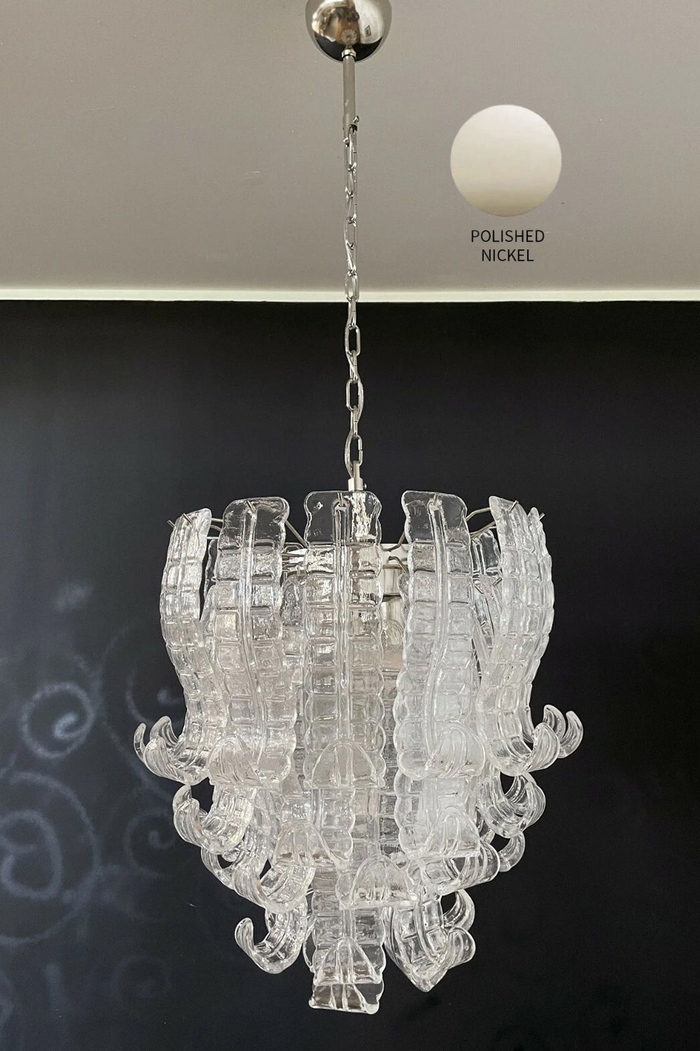 Italian Murano Glass Felci Chandelier