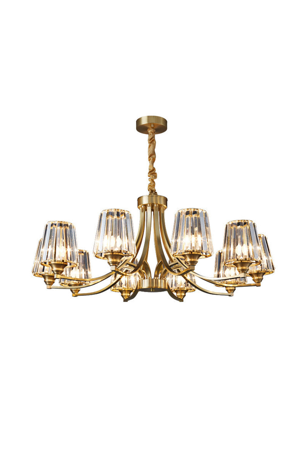 JAYLEY Copper Glass Chandelier