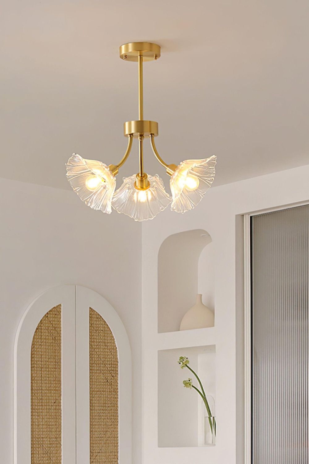 Kalin Blossom Petal Glass Chandelier