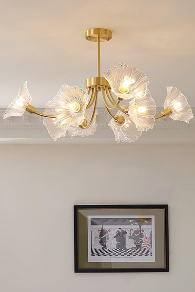 Kalin Blossom Petal Glass Chandelier