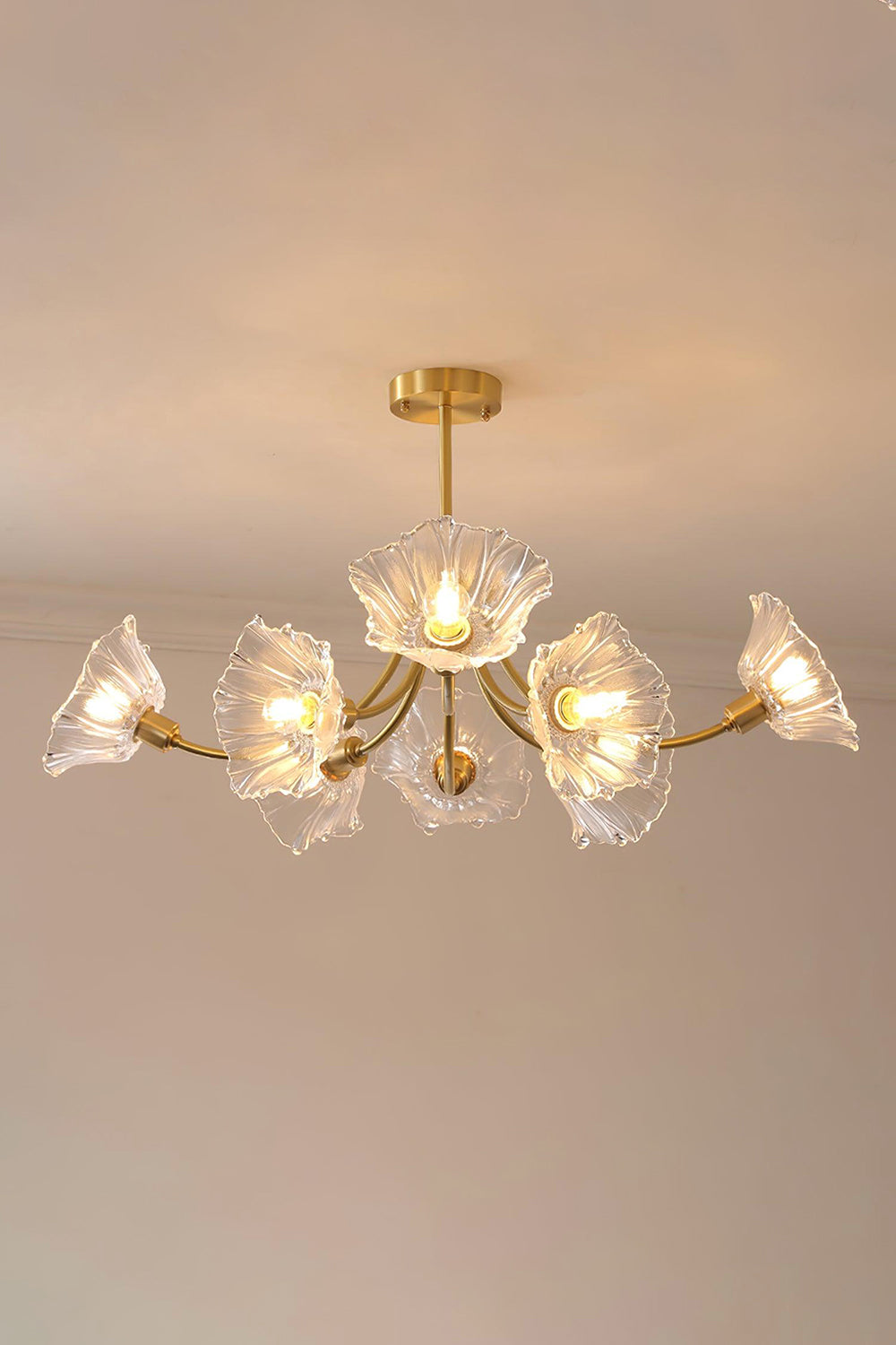 Kalin Blossom Petal Glass Chandelier