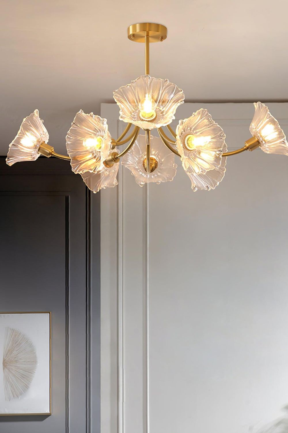 Kalin Blossom Petal Glass Chandelier