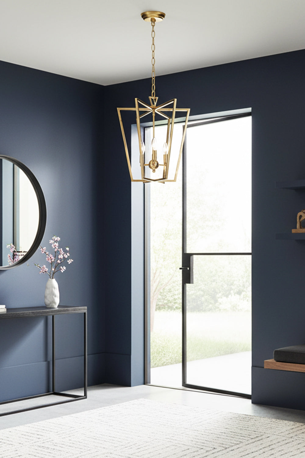 Lantern-shaped chandelier