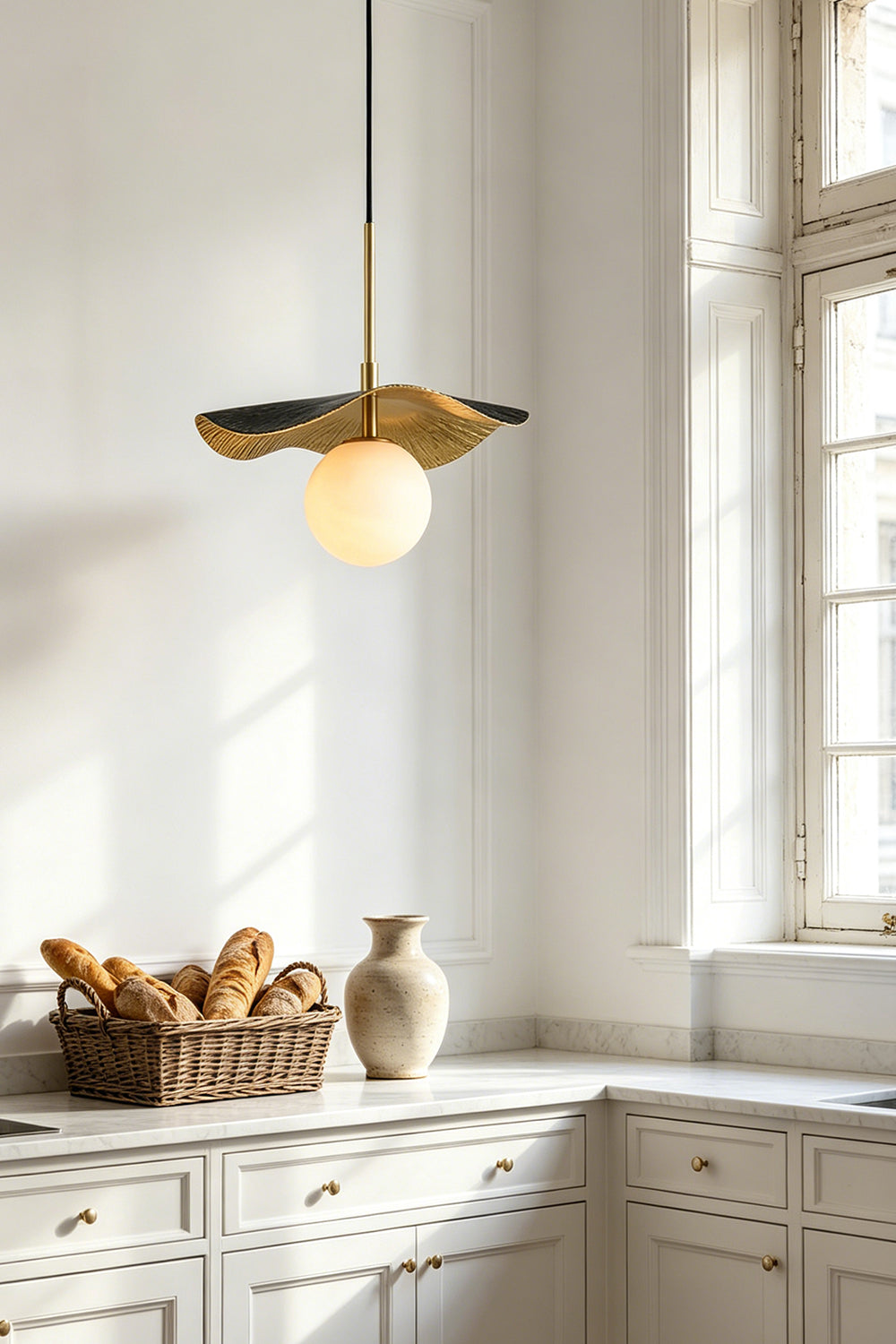 Leaf Alabaster Pendant Light for Kitchen | Samu Lamp