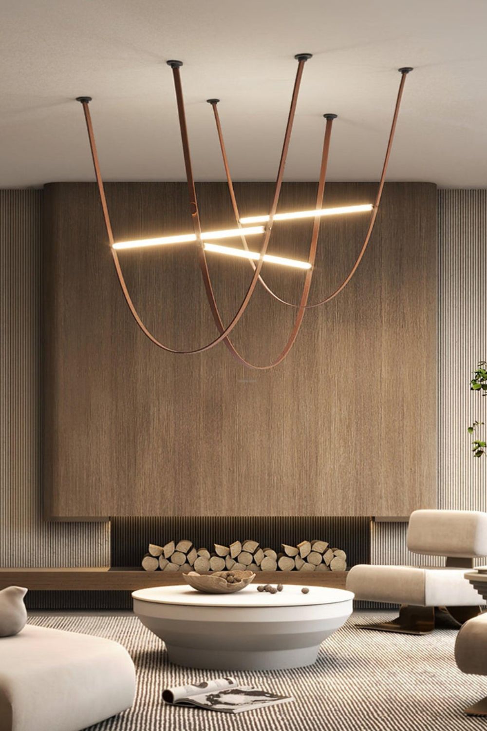 Light Loop Chain Leather Arc Loop Pendant Light – SamuLighting