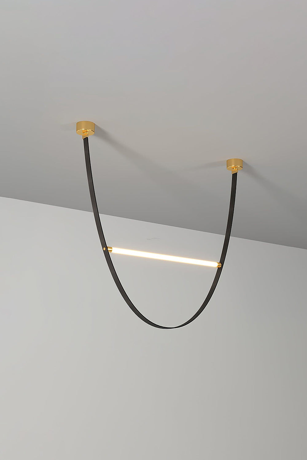 Leather Arc Loop Pendant Light