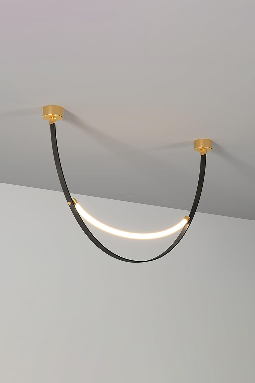 Leather Arc Loop Pendant Light