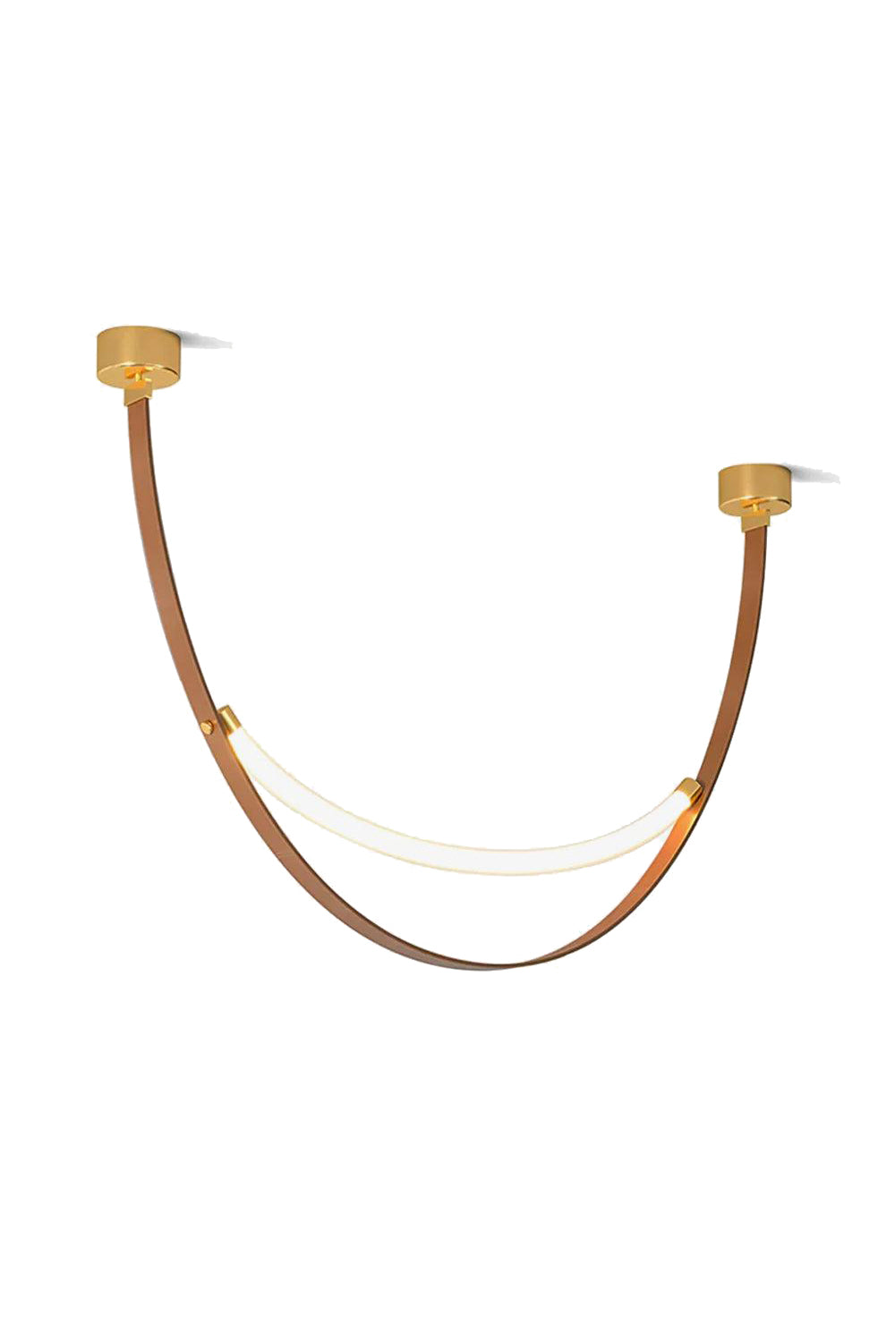 Leather Arc Loop Pendant Light