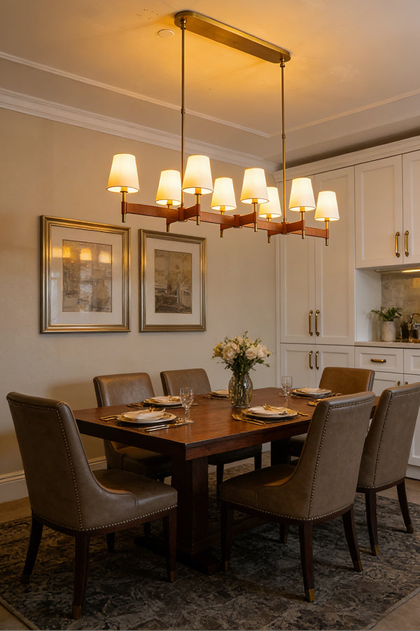 Leather Halo Ring Chandelier