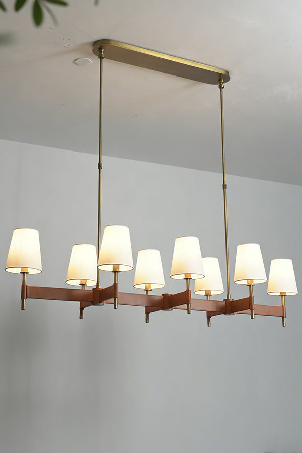 Leather Halo Ring Chandelier