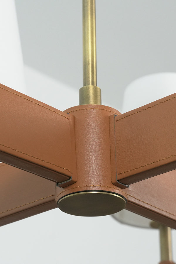 Leather Halo Ring Chandelier