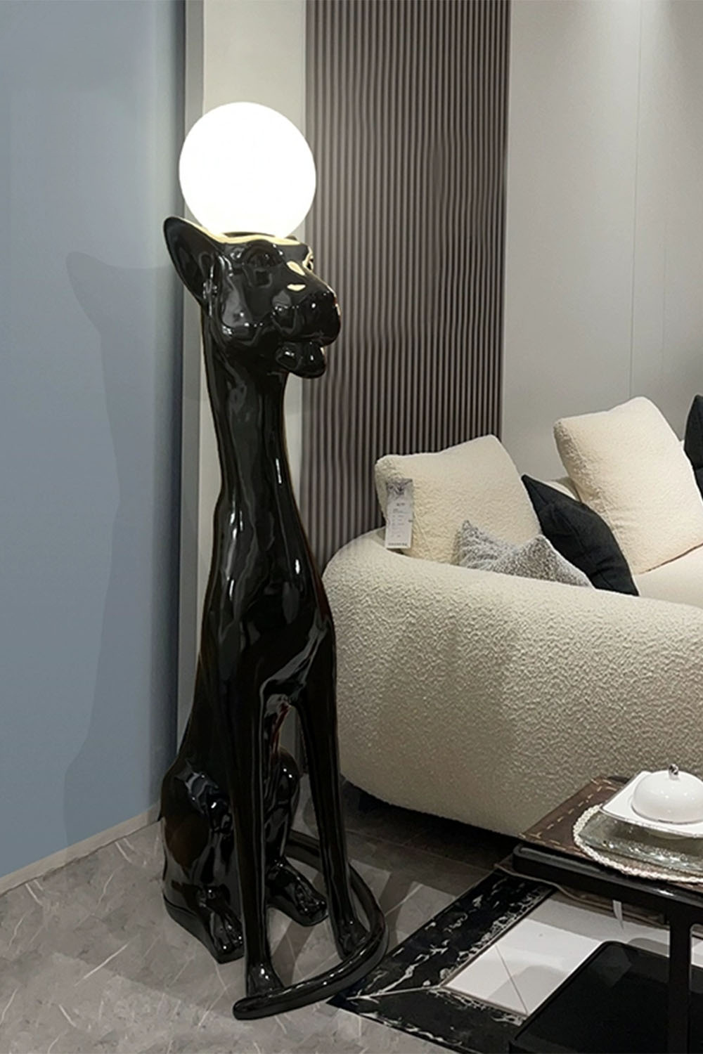 Leopard Sculpture Floor Lamp