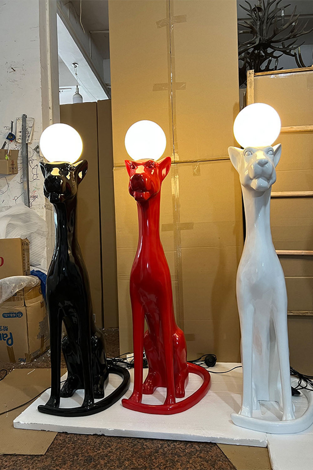 Leopard Sculpture Floor Lamp