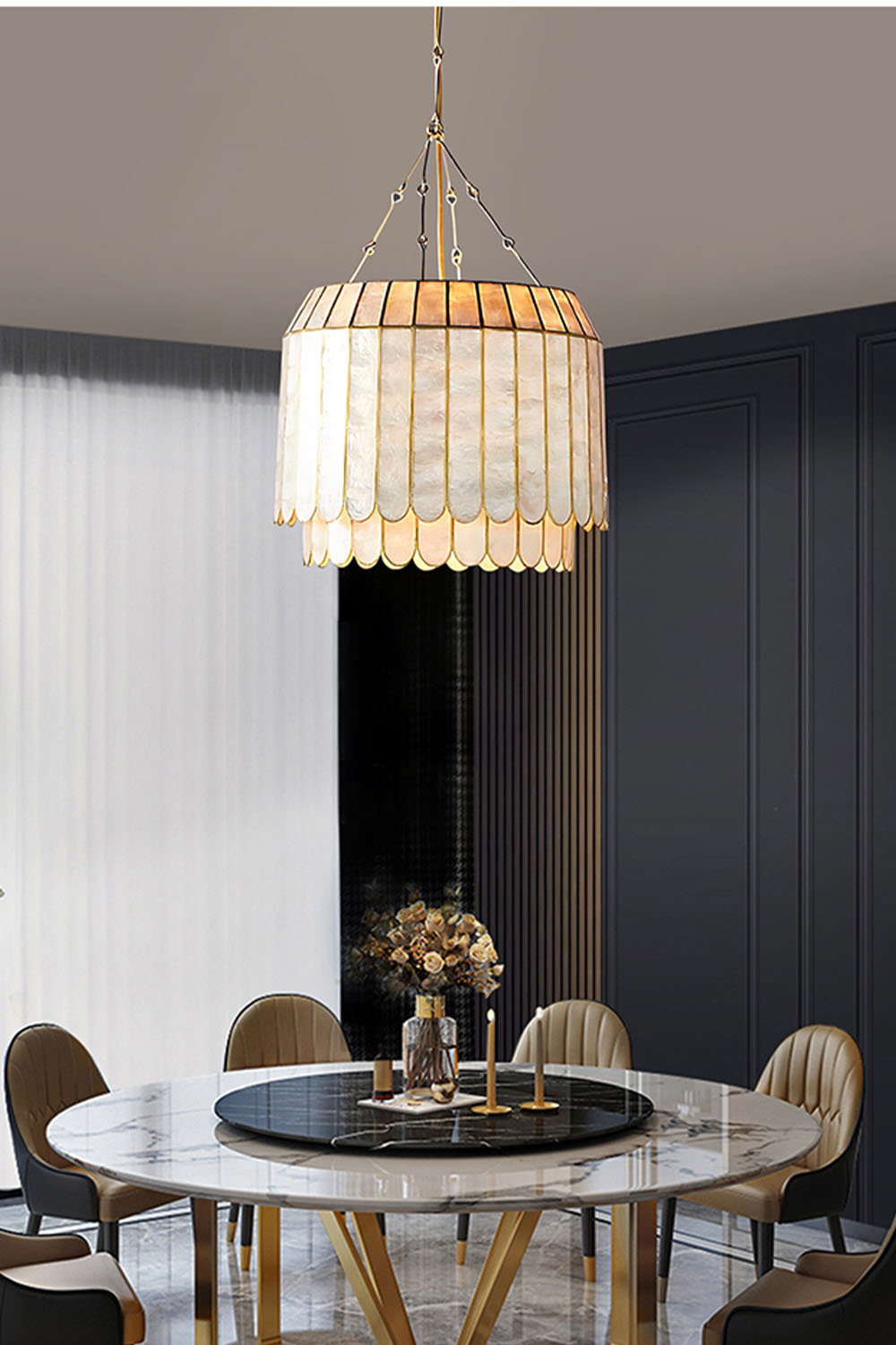 Light Luxury Marble Chandelier