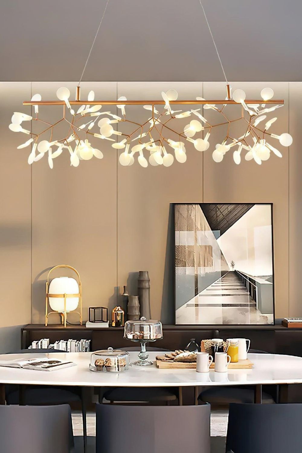 Linear Branch Firefly Chandelier