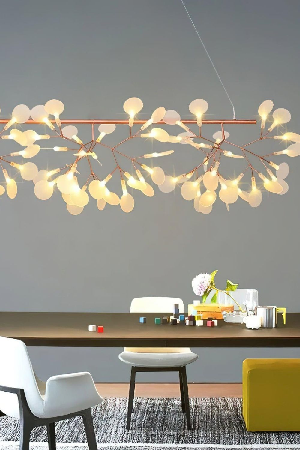 Linear Branch Firefly Chandelier