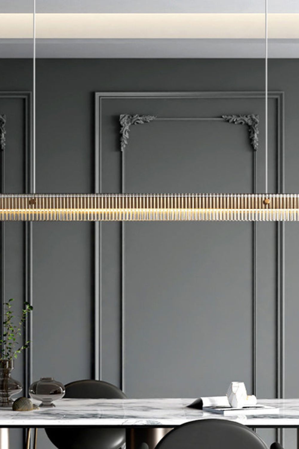 Linear Glass Pendant Light - SamuLighting