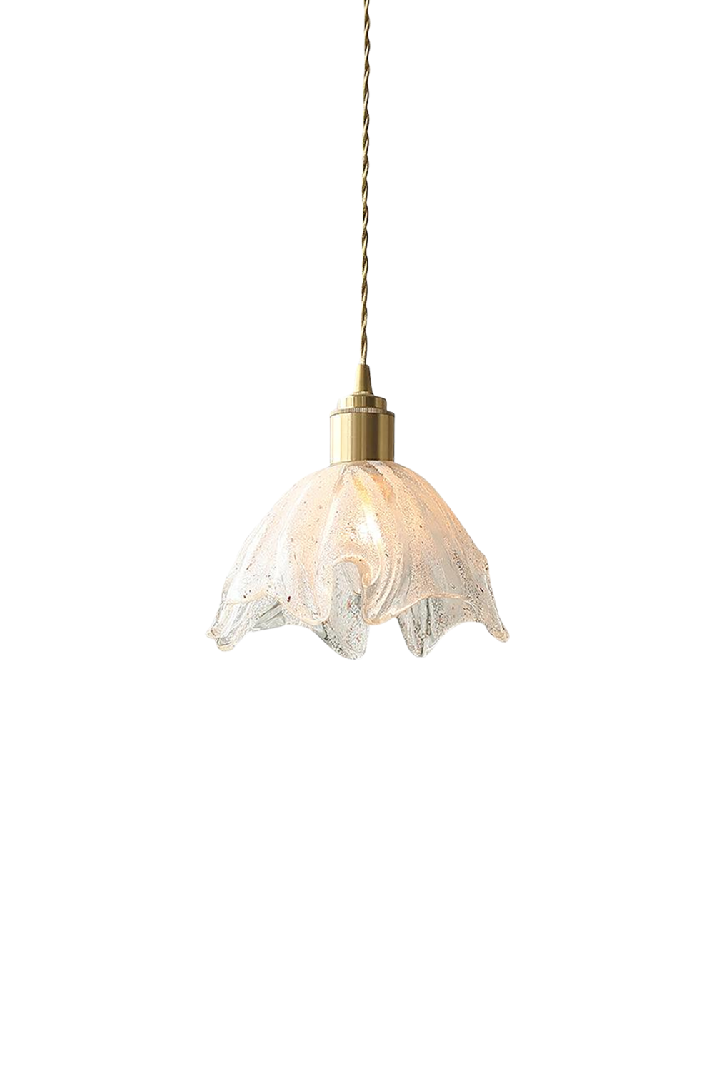 Lotus Crystal Brass Small Pendant Light