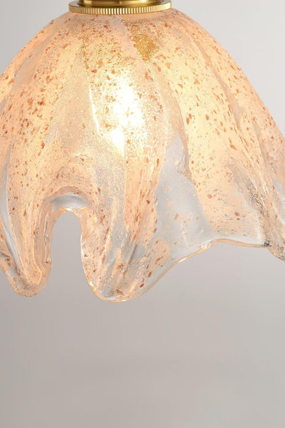 Lotus Crystal Brass Small Pendant Light