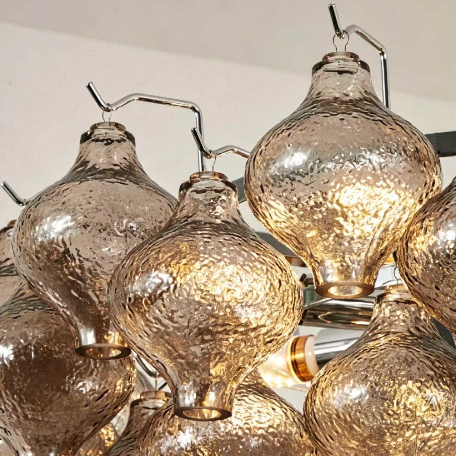Hand-Blown Smoked Glass Elements 